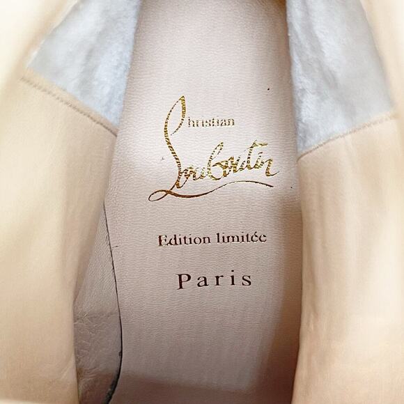 NWOB Christian Louboutin Silver Astrilarge Strass Crystal Ankle Boot size EU 39 - Picture 11 of 11